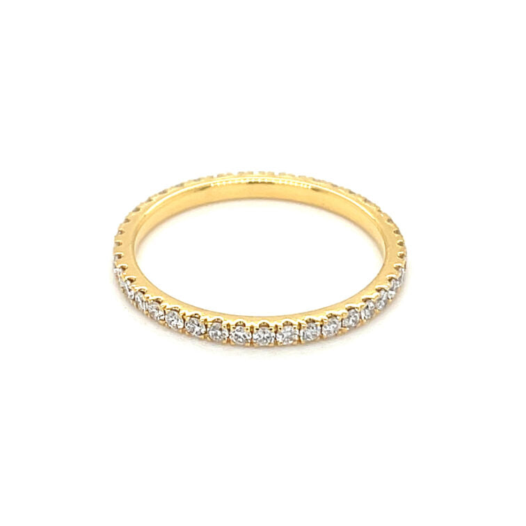 18K Set with Diamond Yellow Gold Little Ring