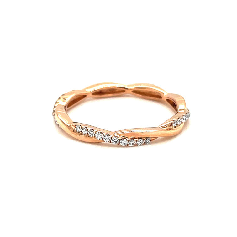 18K Rose Gold Little Ring Series with Diamond