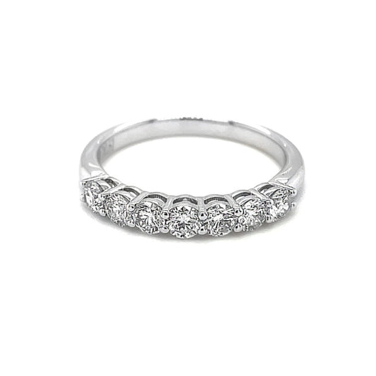 18K White Gold Infinity Ring Set with Round Brilliant Cut Diamonds