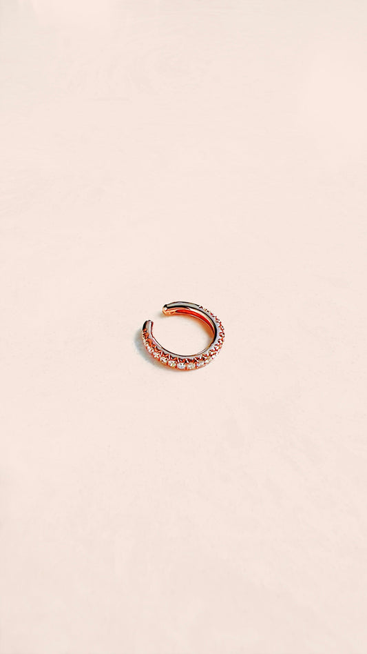 18K Rose Gold Diamond Earcuff