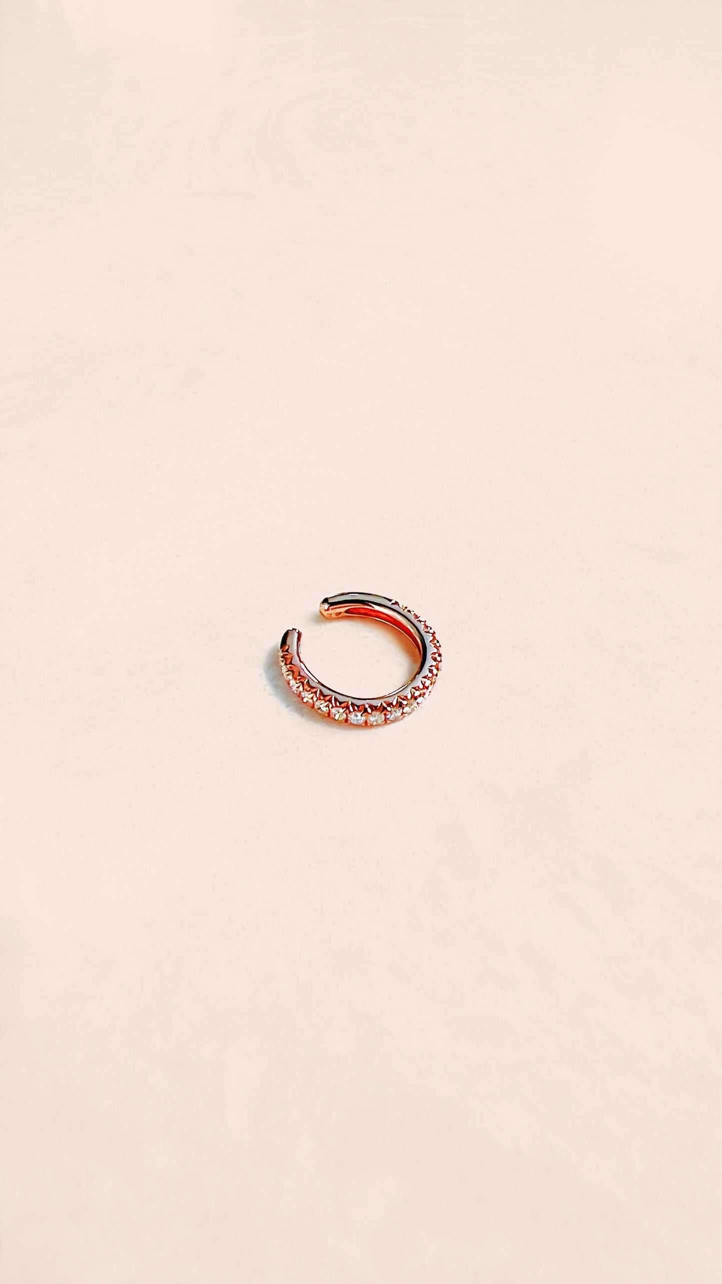 18K Rose Gold Diamond Earcuff