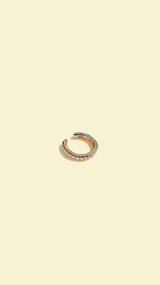 18K Yellow Gold Diamond Earcuff
