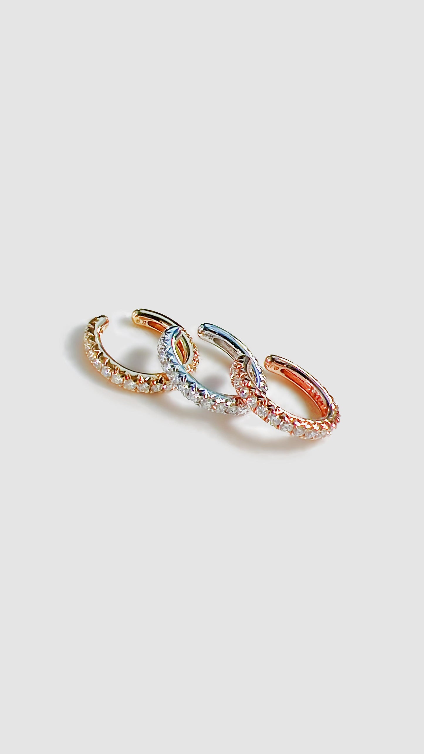 18K Rose Gold Diamond Earcuff